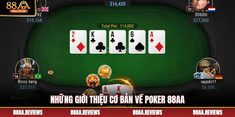 Những giới thiệu cơ bản về Poker 88AA