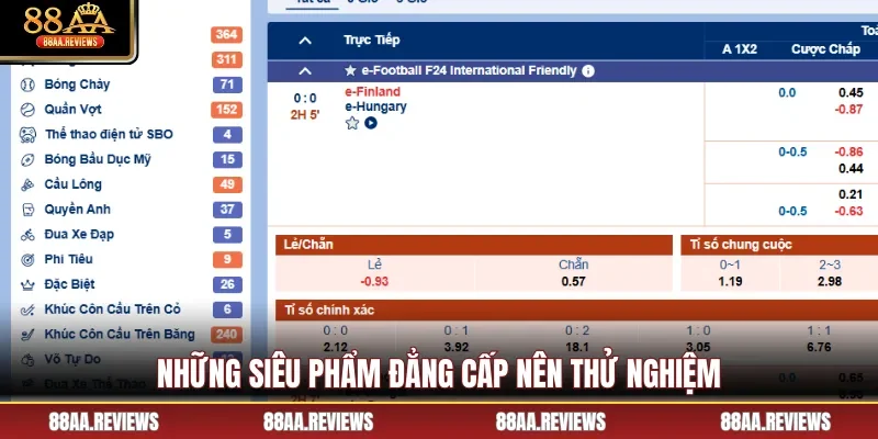 Những siêu phẩm đẳng cấp nên thử nghiệm